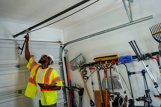 Professional Garage Door Installation technician working in McFarland, WI